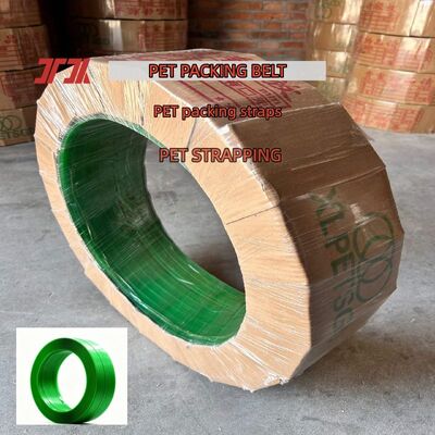 PET strapping 12mm PET packaging strap สีเขียว PET strapping steel strap จากวัสดุรีไซเคิล 100%